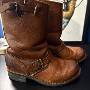 Women’s Frye Engineer 12r Leather Boots Sherpa lined